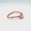 pear and baguette diamond ring rose gold stacking diamond wedding band by la more design jewelry