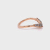 salt and pepper grey diamond wedding band rose gold curved large diamond wedding ring by la more design jewelry