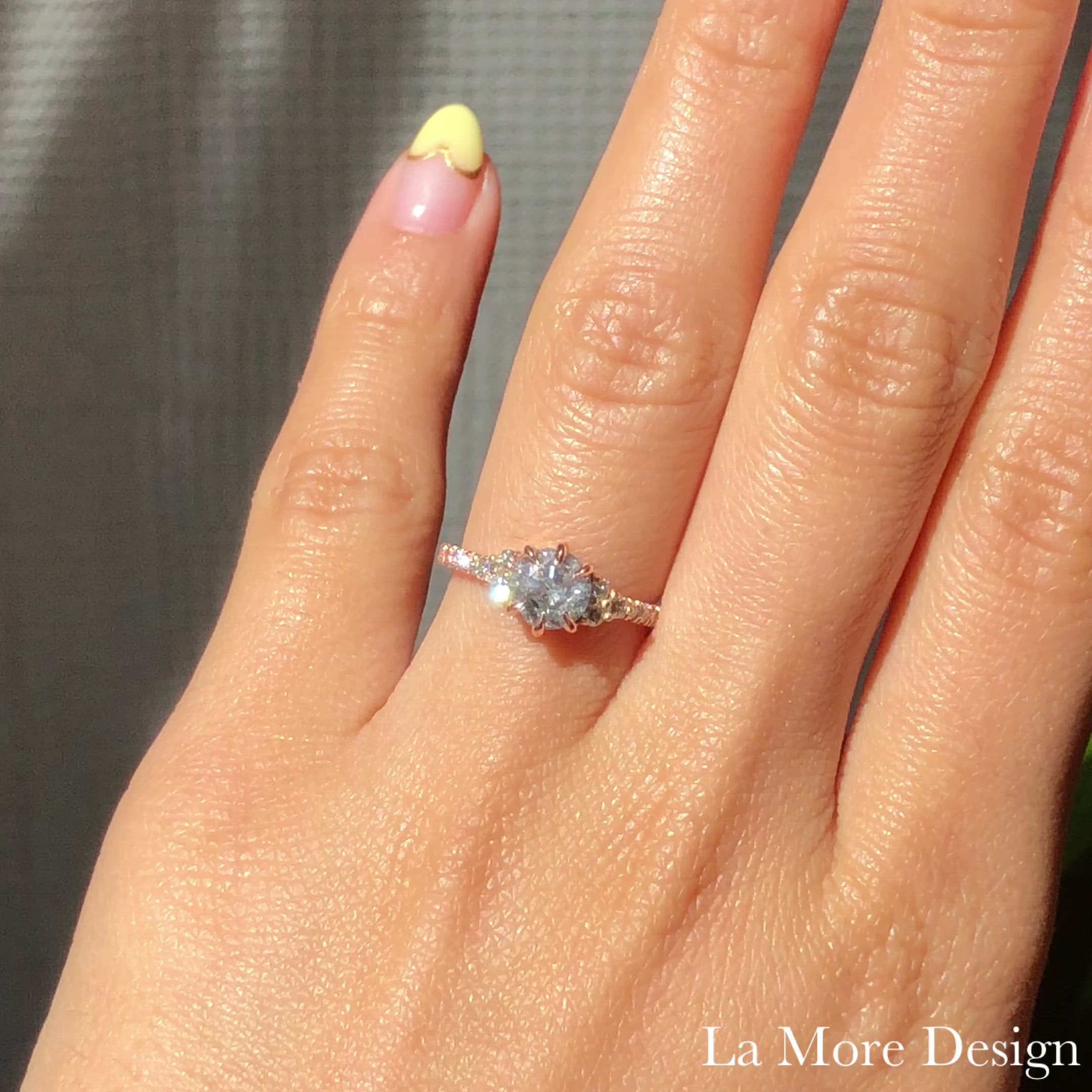 Elegant 3 Stone Promise Ring | Radiant Bay