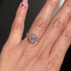 Large pear cut moissanite ring rose gold halo diamond ring la more design jewelry
