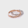 Bezel diamond wedding band rose gold half eternity ring la more design jewelry