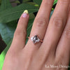 marquise salt and pepper diamond ring rose gold 3 stone ring la more design jewelry