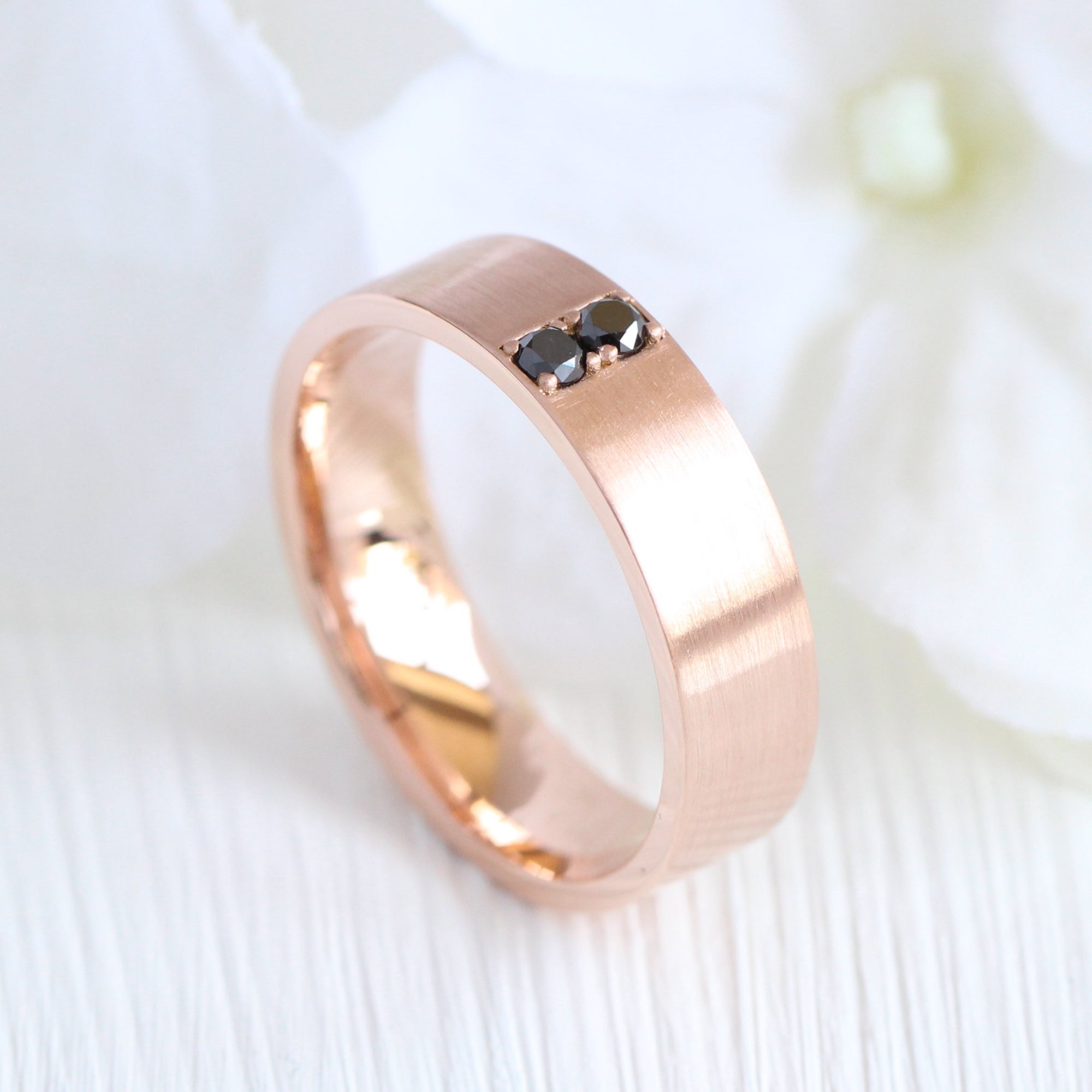 2 stone diamond wedding ring rose gold, black diamond wide wedding bands for him la more design jewelry