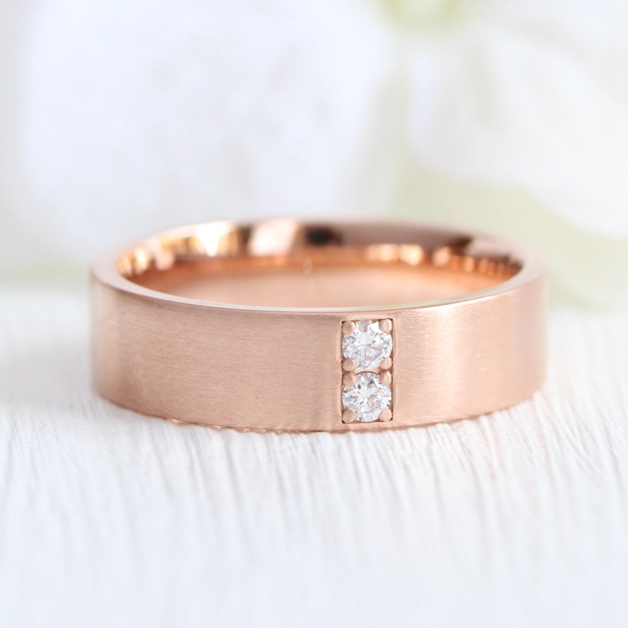 2 stone diamond wedding ring rose gold, diamond wide wedding bands for him la more design jewelry