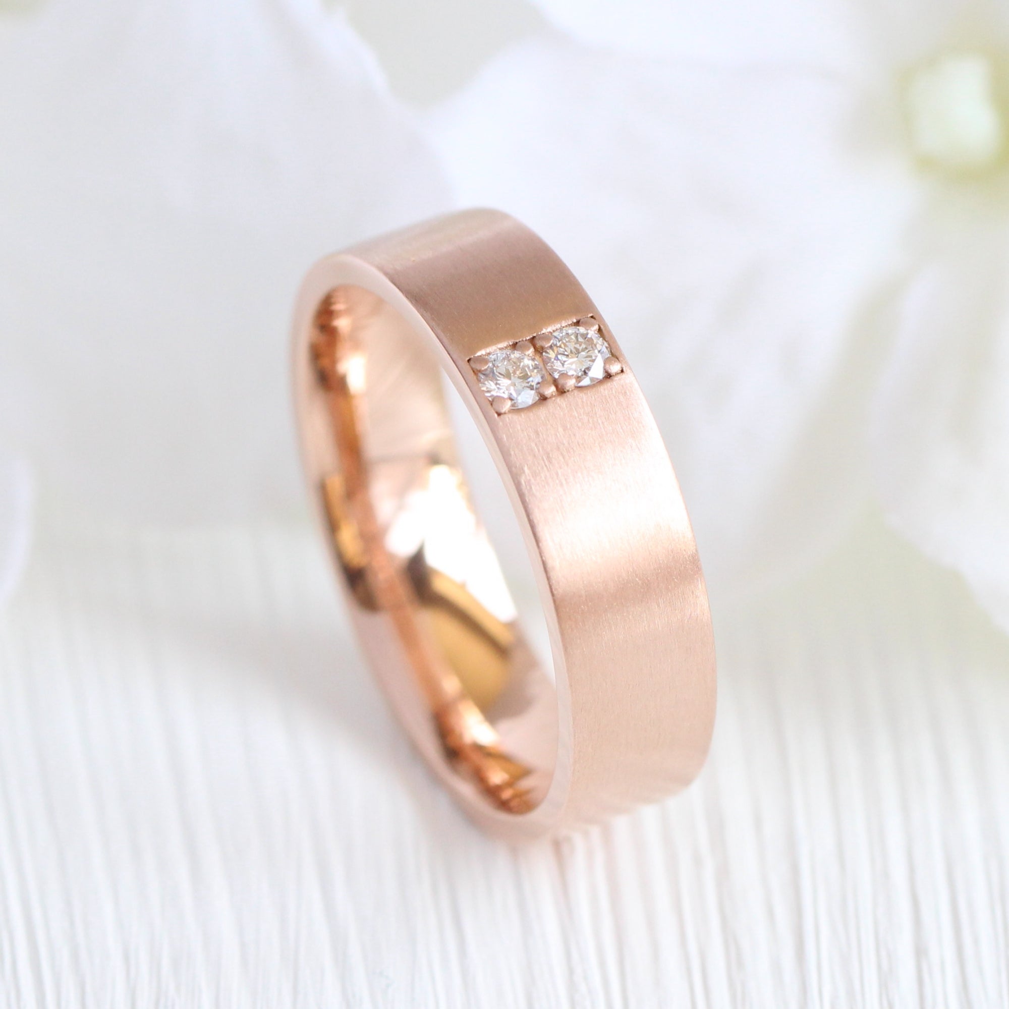 2 stone diamond wedding ring rose gold, diamond wide wedding bands for him la more design jewelry