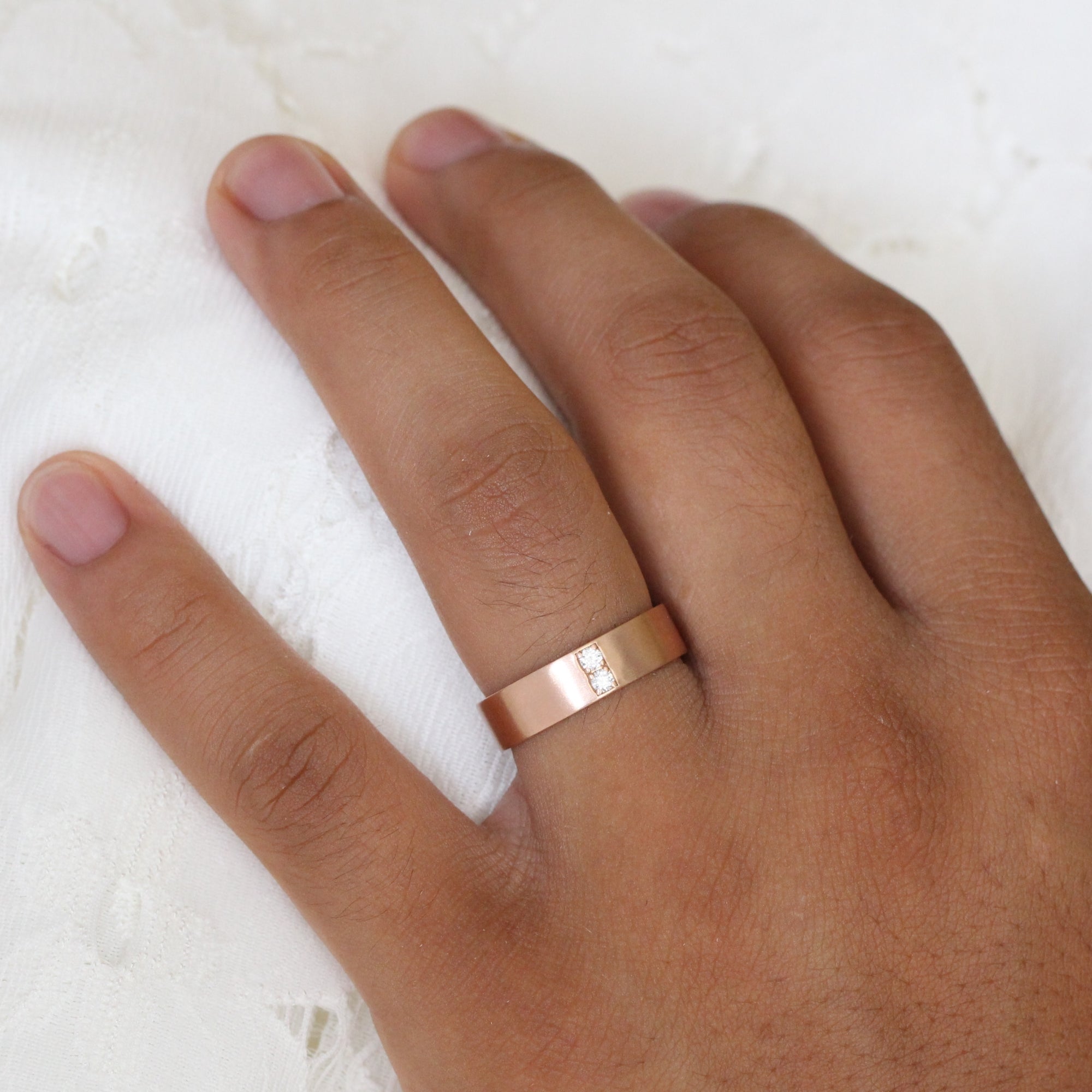 2 stone diamond wedding ring rose gold, diamond wide wedding bands for him la more design jewelry