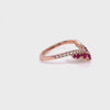 ruby and diamond wedding band rose gold v shaped wedding ring la more design jewelry