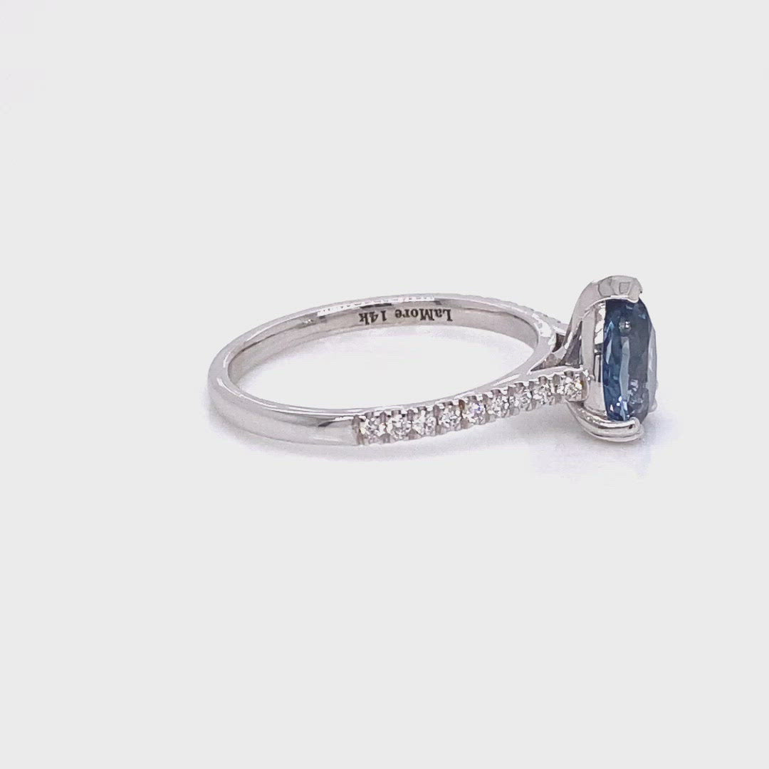 aqua blue sapphire ring white gold solitaire pear ring la more design jewelry