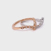 U shaped diamond wedding band rose gold half eternity ring by la more design jewelry