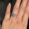 Large oval moissanite ring rose gold halo diamond ring la more design jewelry