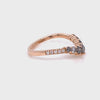 Large salt and pepper diamond wedding band rose gold grey diamond ring la more design jewelry