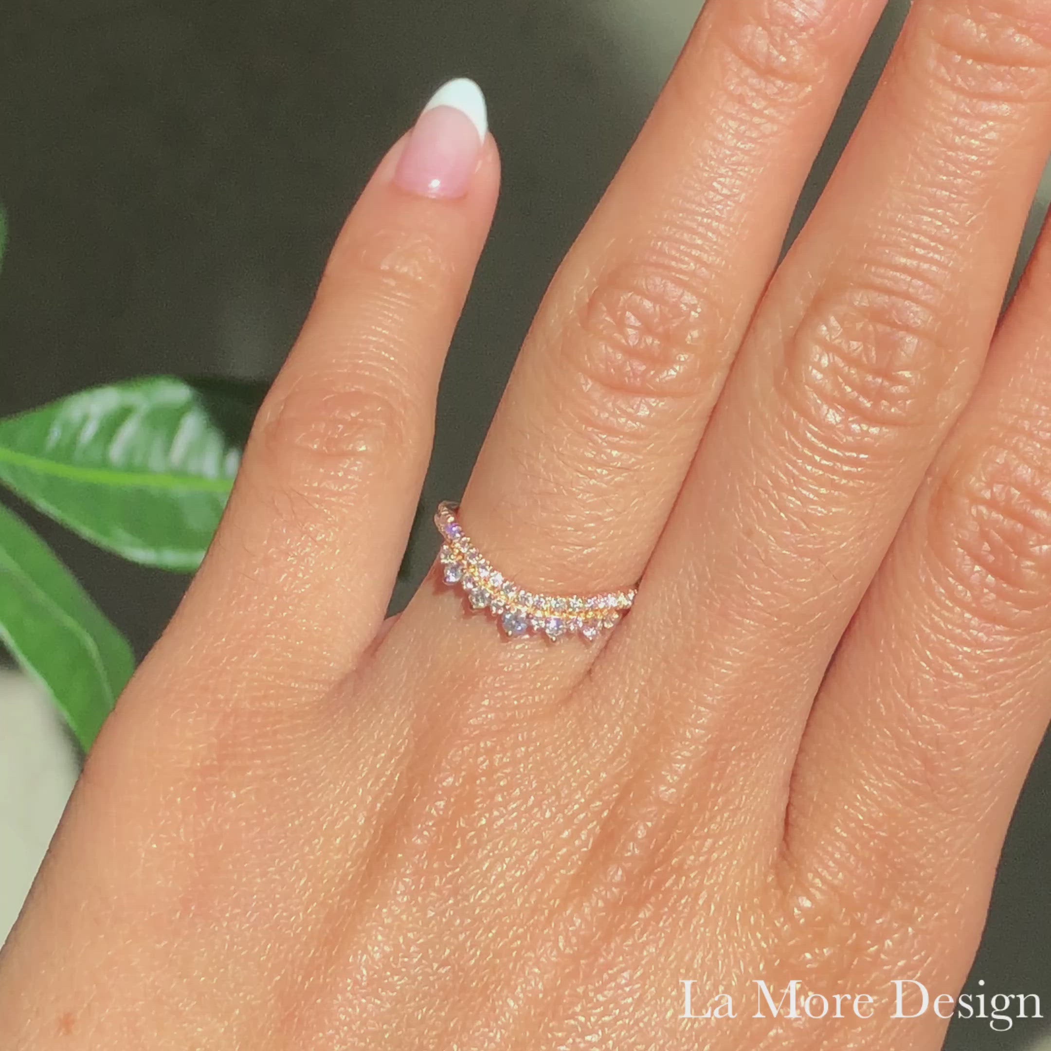 Diamond Set Wedding Rings Rose Gold - A21006 – JEWELLERY GRAPHICS