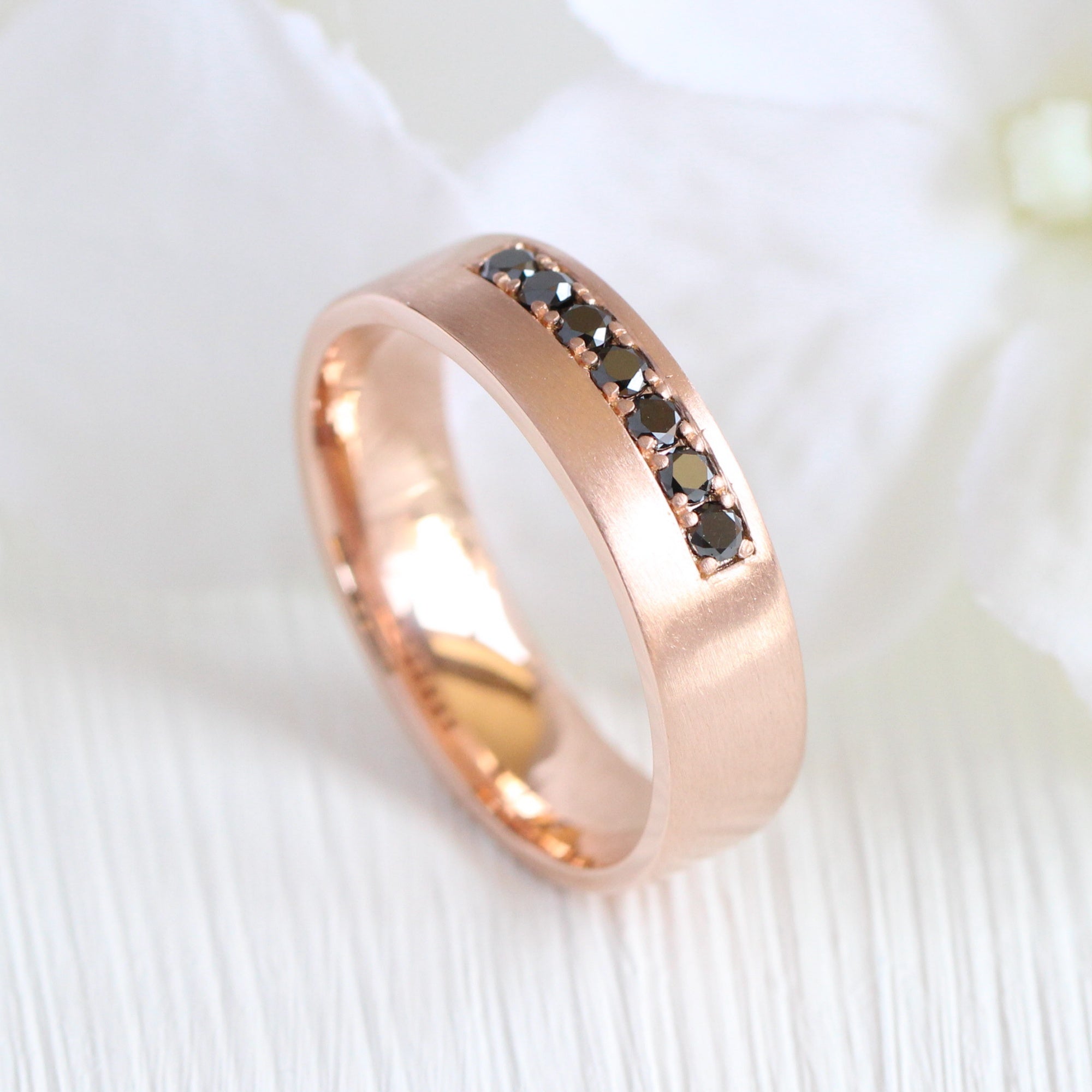 7 black diamond wedding band for him men’s black diamond ring la more design jewelry