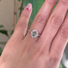 Oval green sapphire engagement ring rose gold halo diamond ring la more design jewelry