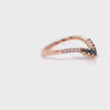black diamond wedding ring in rose gold contour diamond wedding band by la more design jewelry