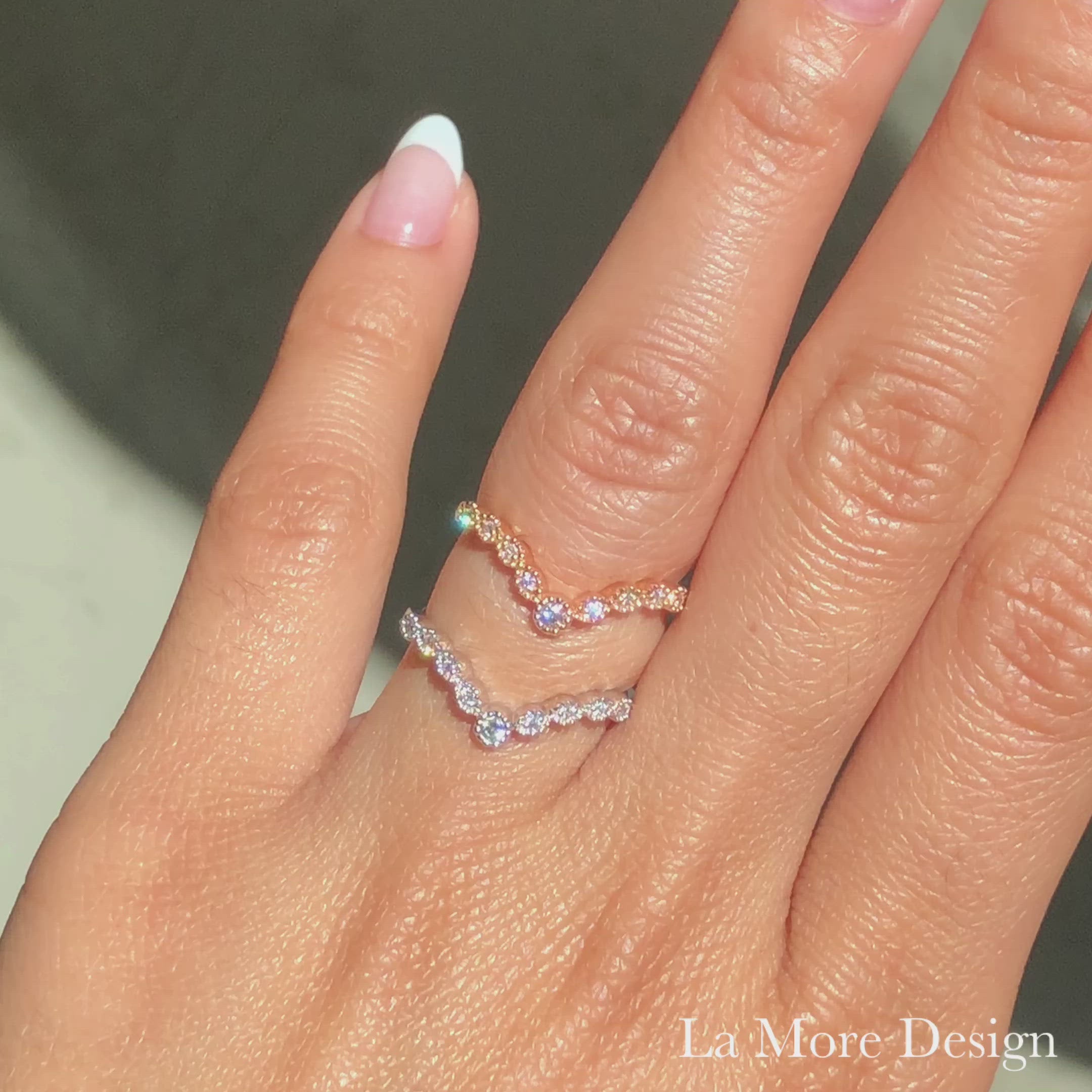 Vintage style sales wedding ring sets