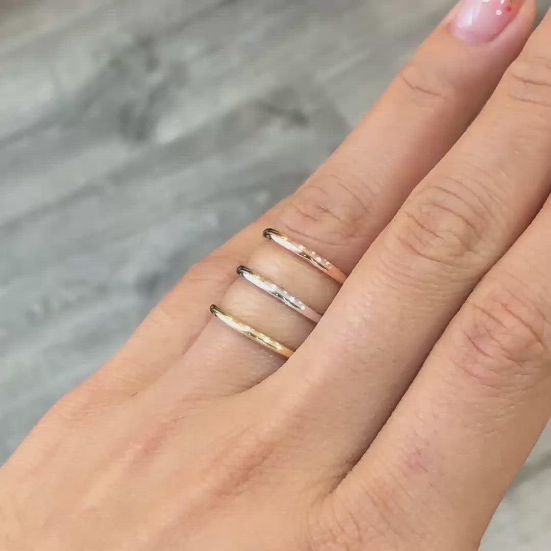 Plain gold wedding band solid 14k yellow gold ring by la more design jewelry