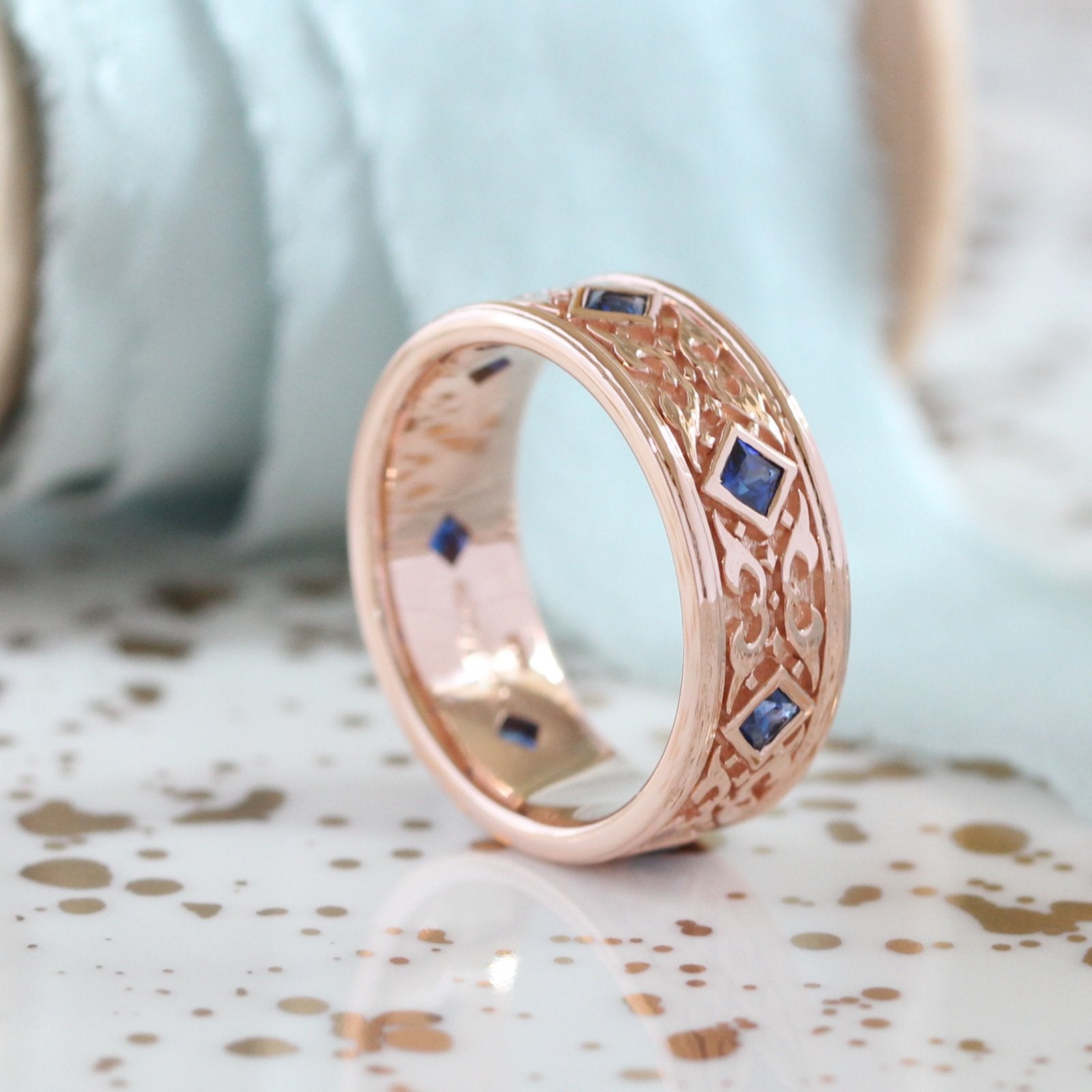 Celtic knot sapphire ring store