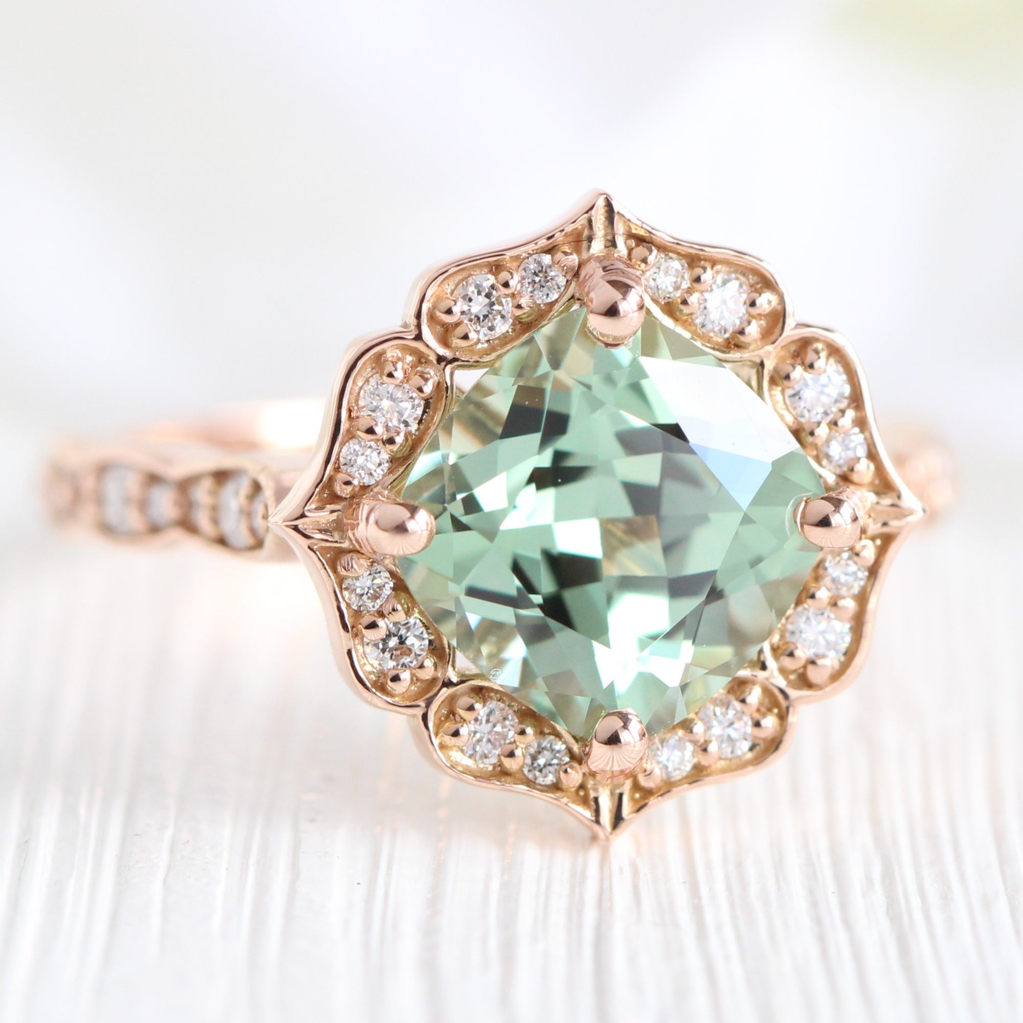 Vintage green new arrivals engagement ring