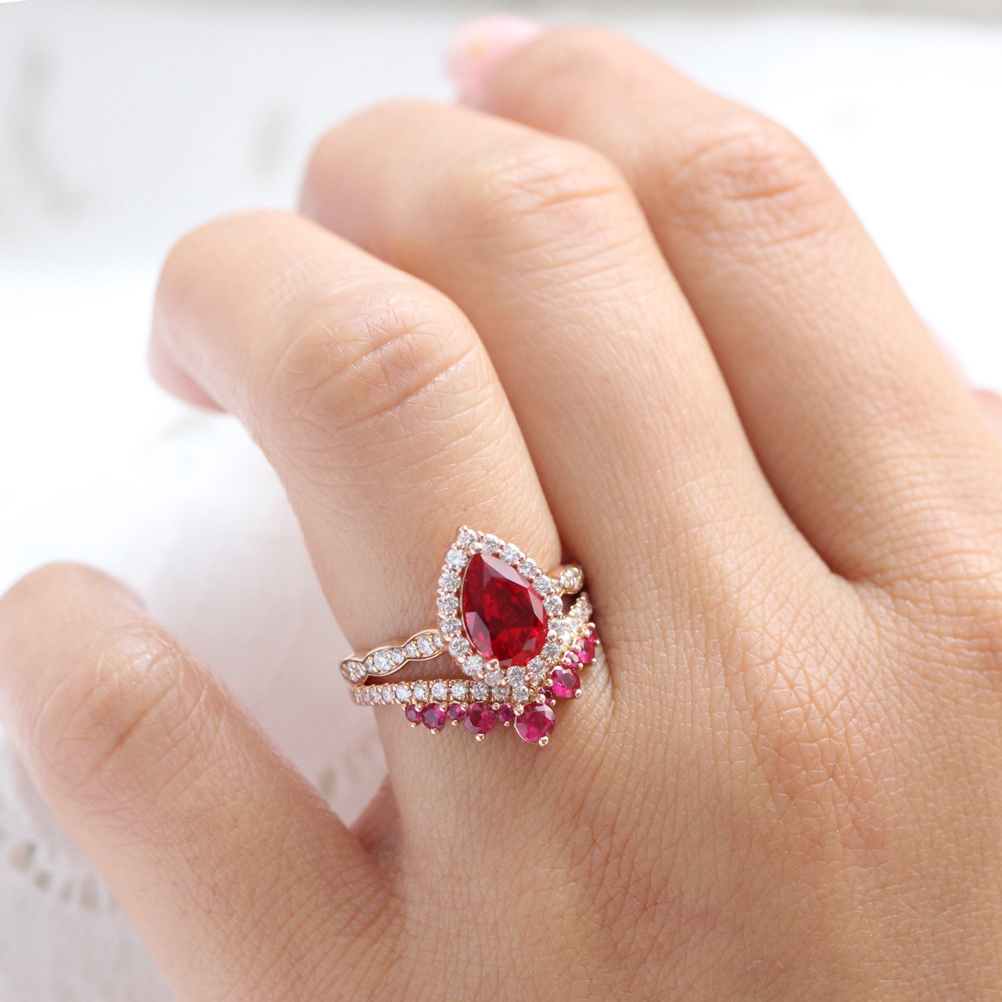 Red Ruby Wedding Rings
