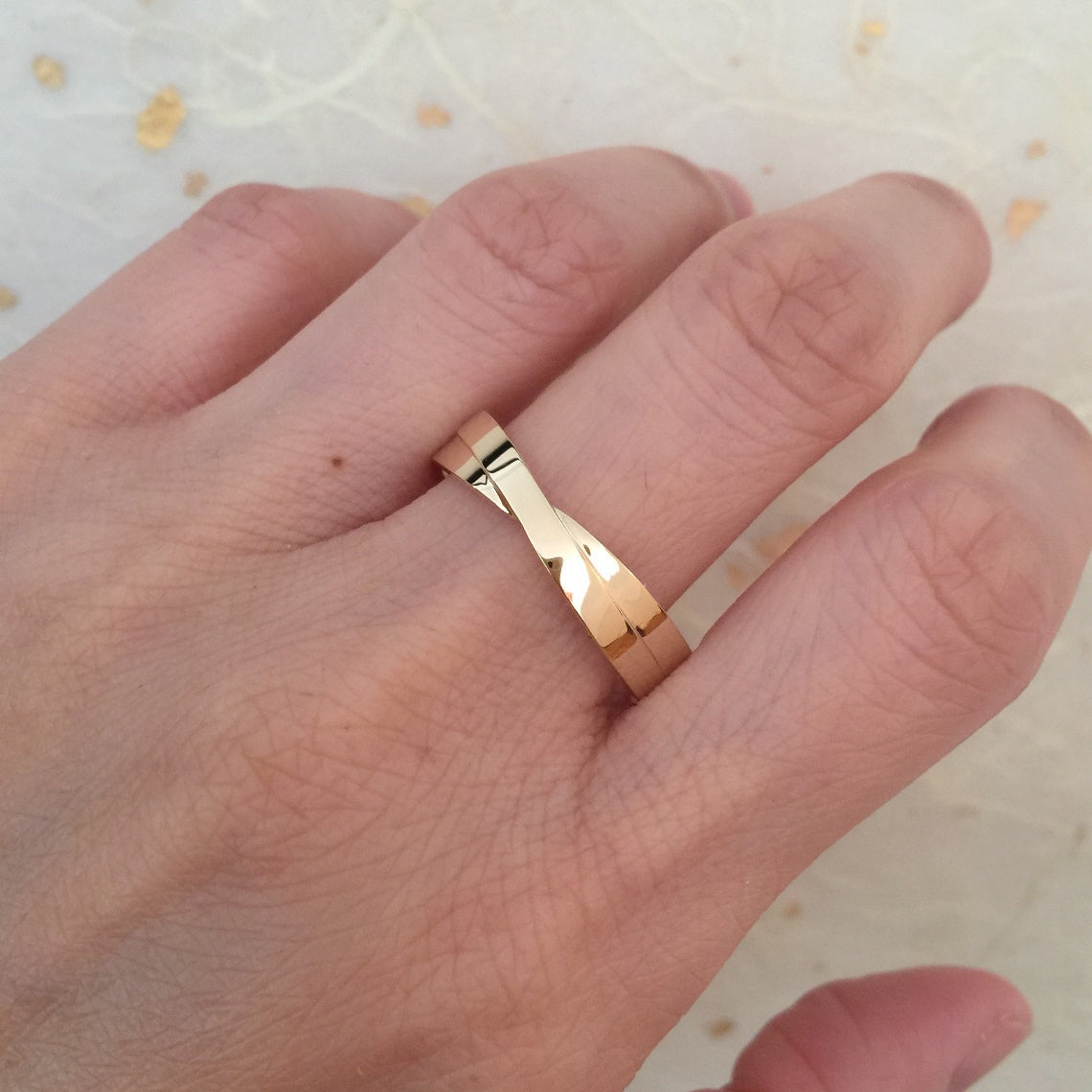infinity knot wedding band yellow gold wedding ring la more design jewelry