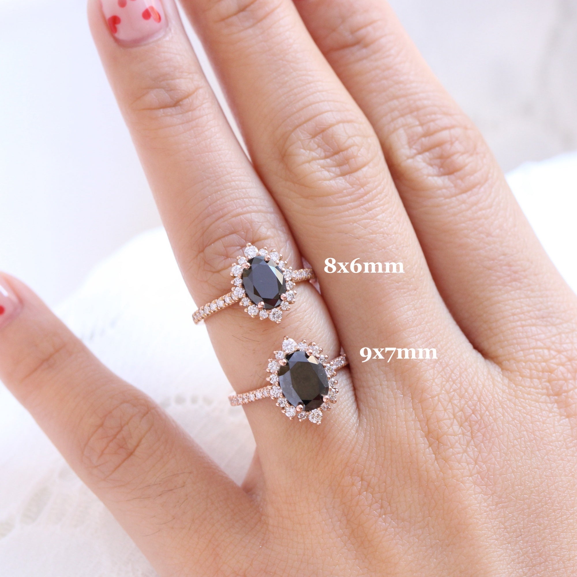 Large black diamond ring vs 1.50 carat oval black diamond ring rose gold la more design jewelry