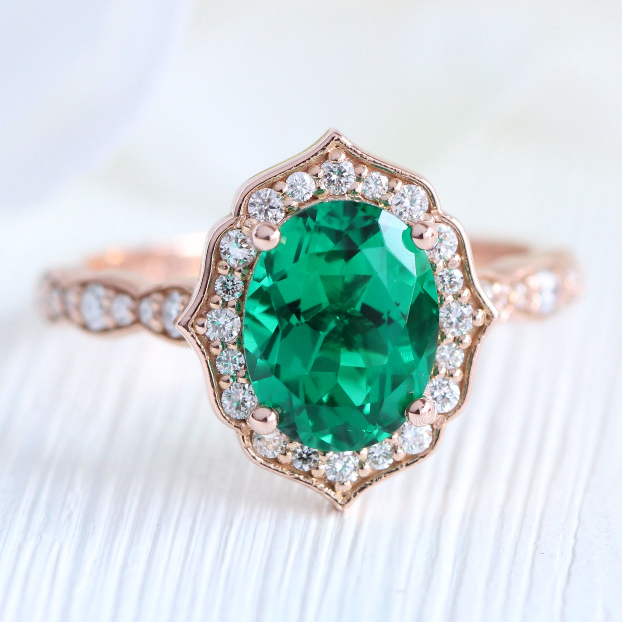 All Gold Ring Emerald Gold Ring