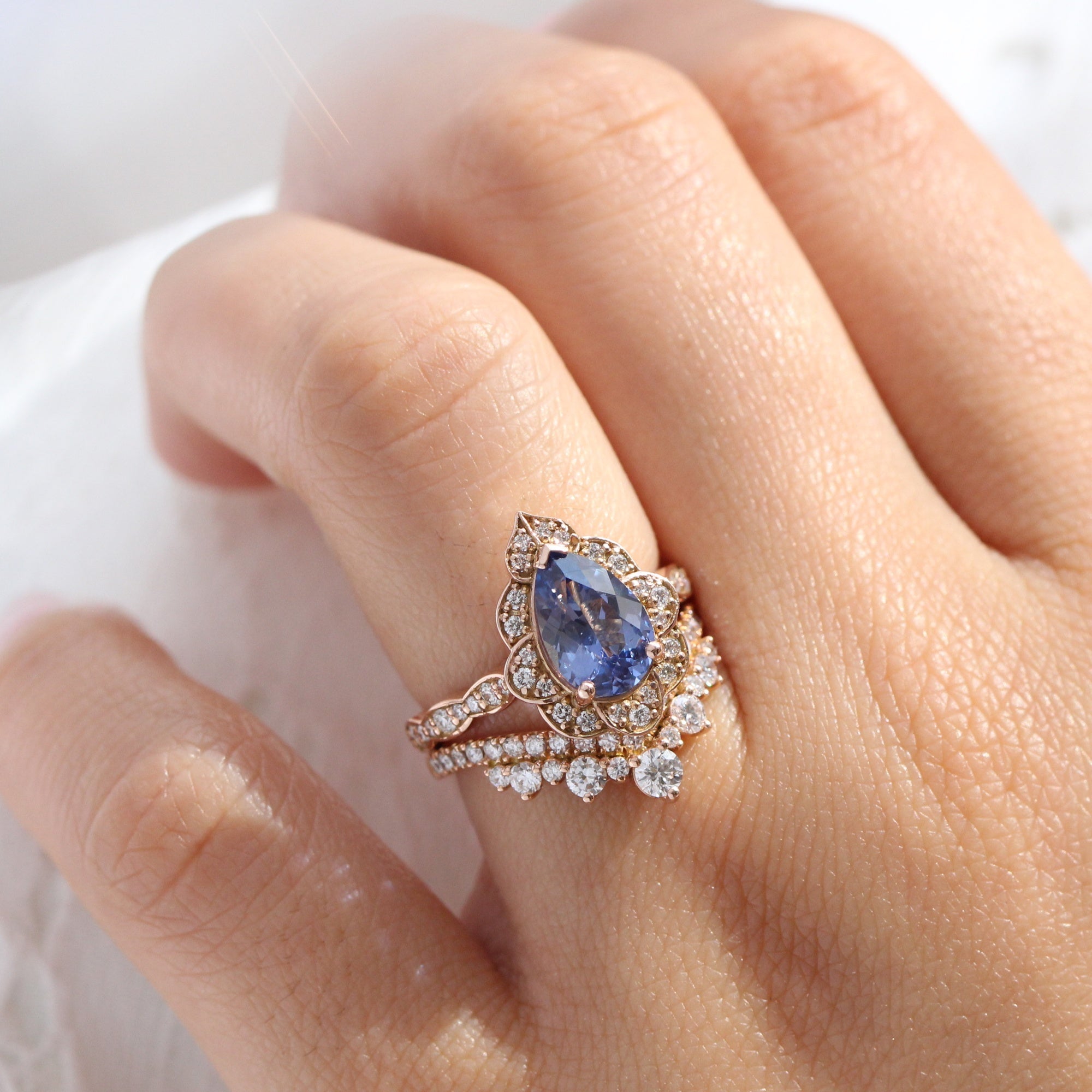 Cornflower Blue Ceylon Sapphire Ring, Vintage Sapphire Engagement Ring, Art  Deco Sapphire Filigree Ring, Bezel Set Sapphire Ring, KTNY0P - Etsy