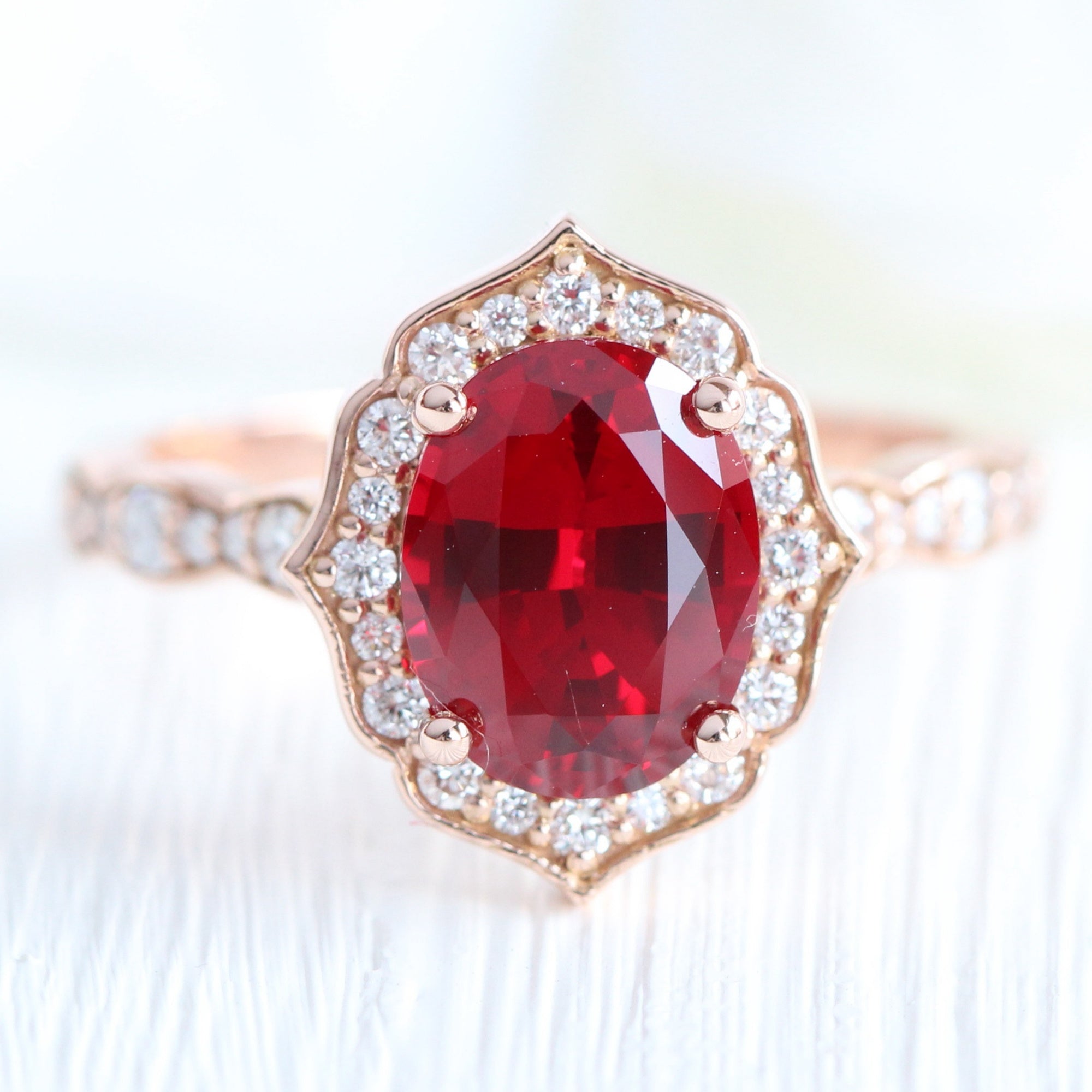 Vintage Red Diamond Ring