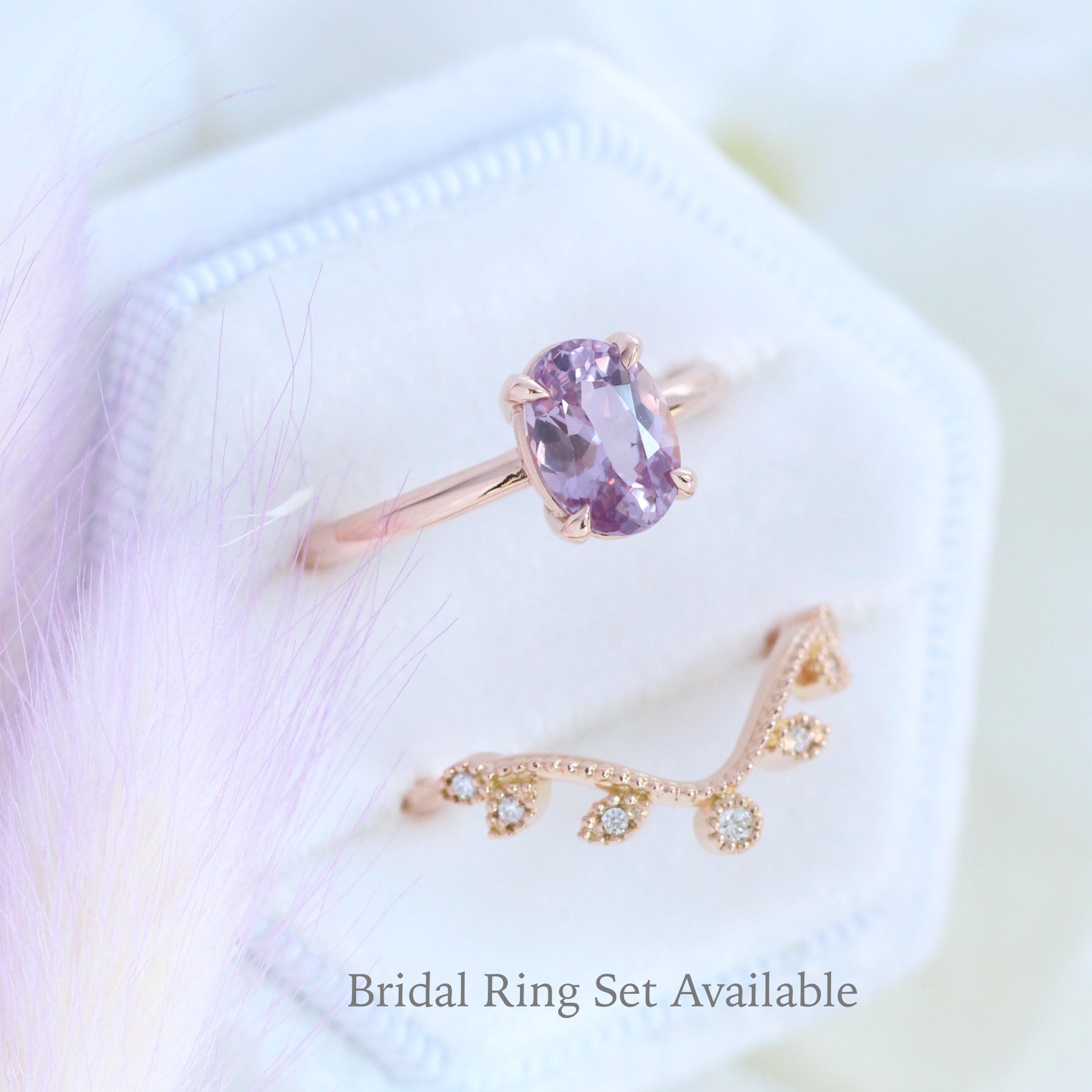 Lavender purple sapphire engagement ring rose gold low profile solitaire ring la more design jewelry