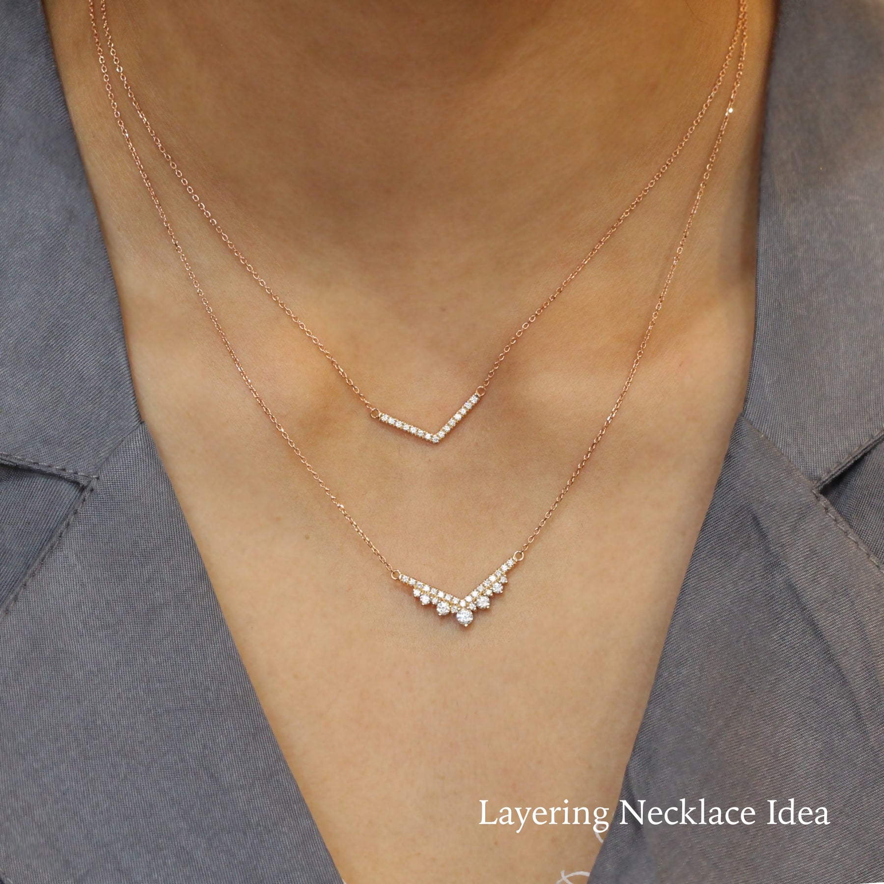 Effy Blue Sapphire and Diamond Chevron Necklace 1/8ctw | REEDS Jewelers