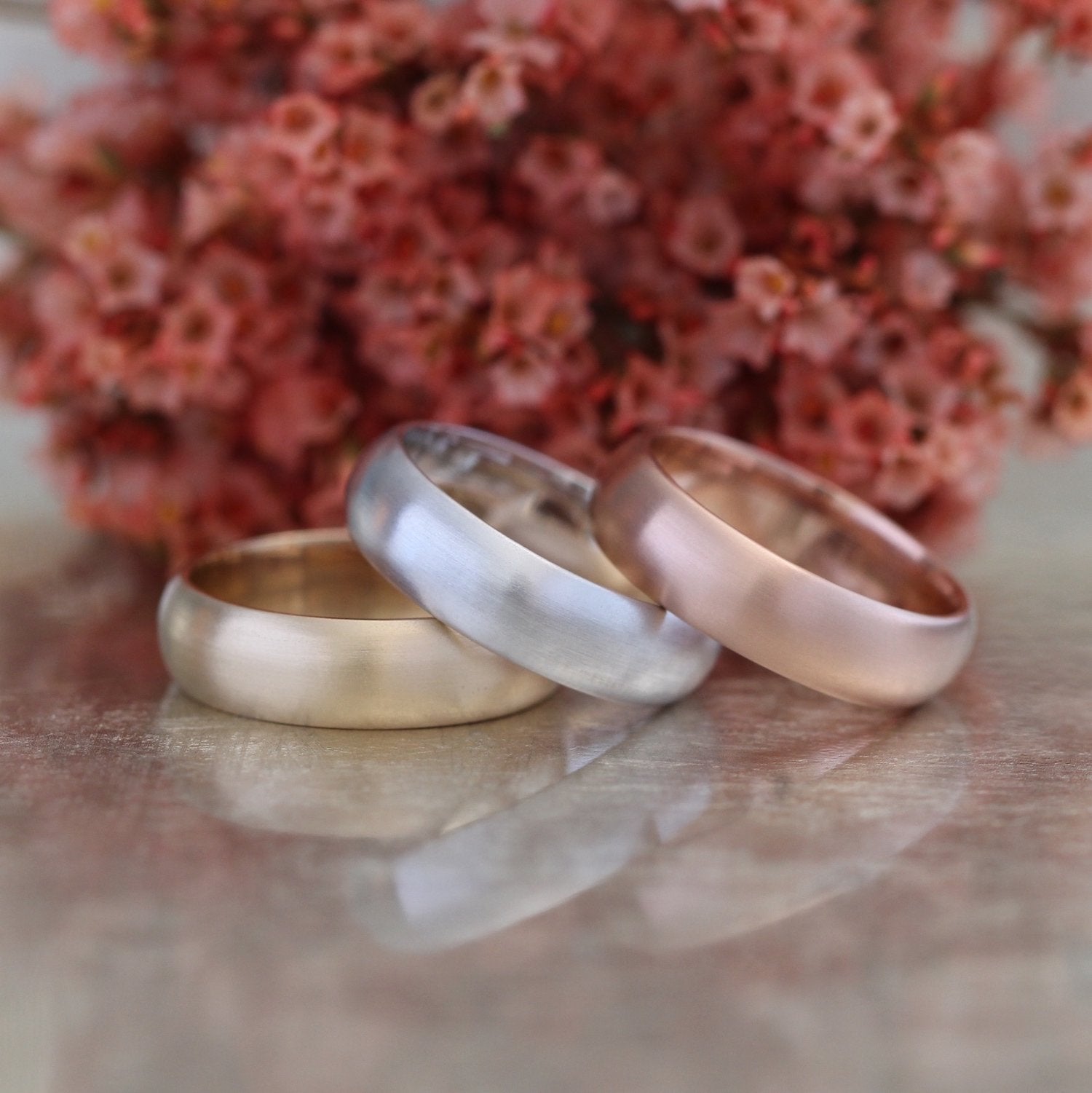 Rose gold on sale wedding band