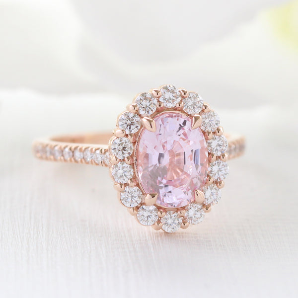 Pale pink sale sapphire ring