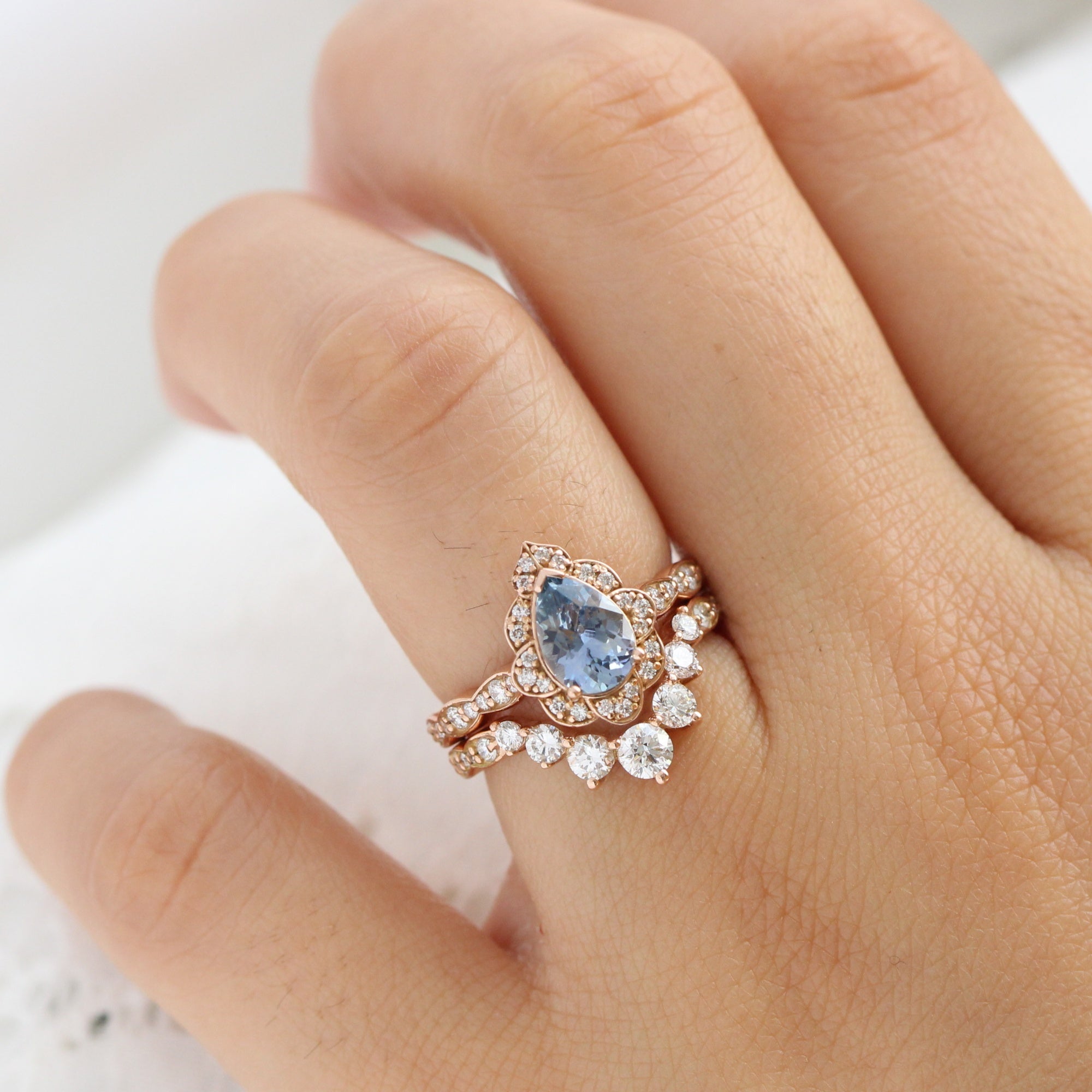 Antique blue outlet diamond ring