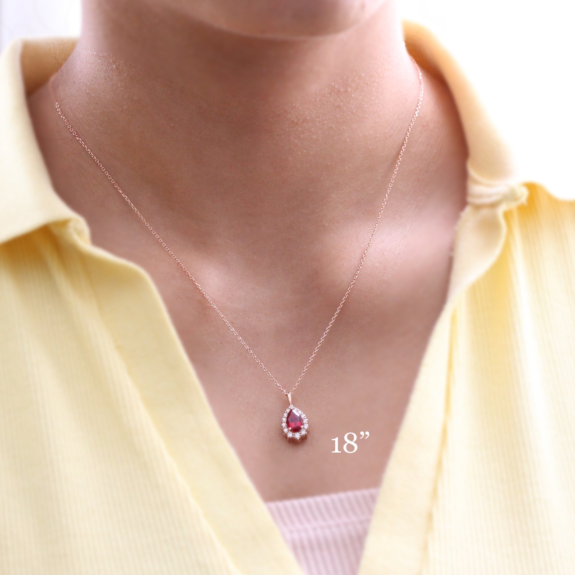 Pear Shape Pink Sapphire Necklace - Jewelry Designs