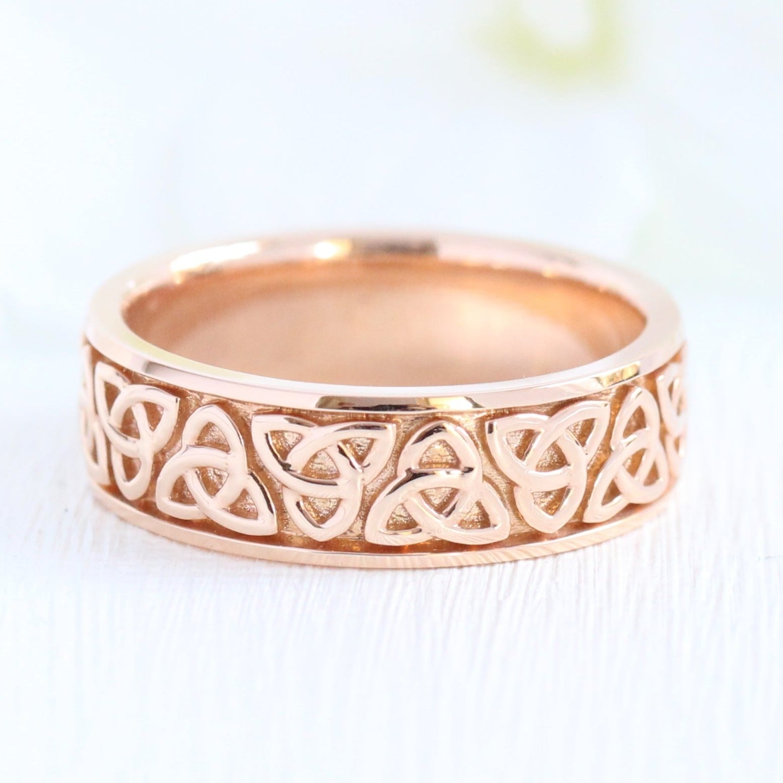 Trinity Celtic Knot Wedding Band Mens Wedding Ring la more design jewelry