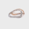 curved diamond wedding ring in rose gold U shaped wedding band by la more design jewelry