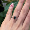 oval black diamond engagement ring rose gold solitaire ring la more design jewelry
