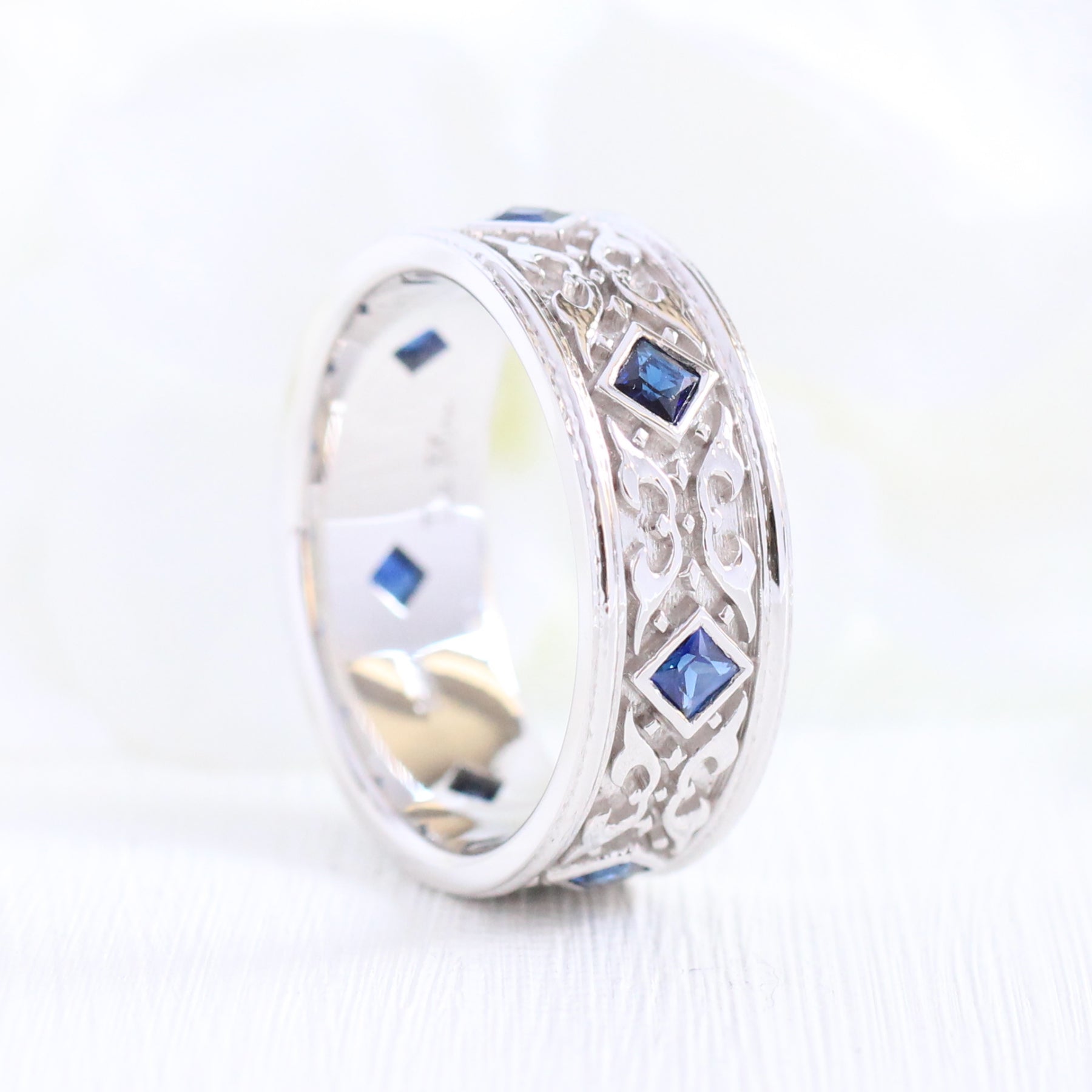 celtic wedding bands princess cut sapphire wedding rings la more design jewelry