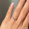 Large 7 diamond wedding band rose gold pave diamond ring la more design jewelry