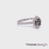 Salt and pepper diamond ring white gold halo ring pave diamond band la more design jewelry