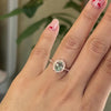 Oval green sapphire ring rose gold vintage halo diamond ring la more design jewelry