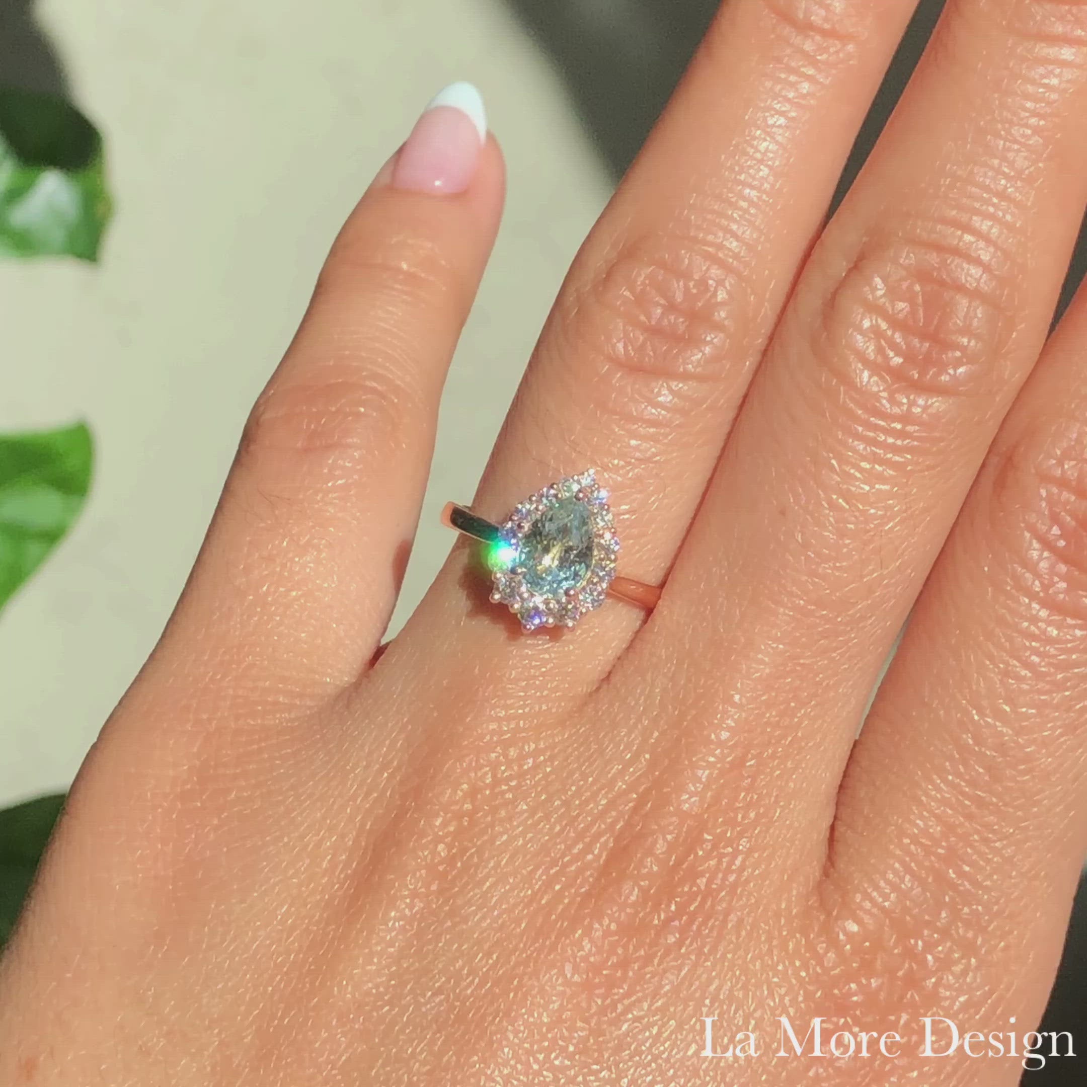 Salt and Pepper Diamond Engagement Ring, Point No Point Studio