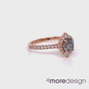 Salt and pepper diamond ring rose gold halo ring pave diamond band la more design jewelry