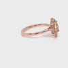 light champagne sapphire ring rose gold halo diamond ring la more design jewelry