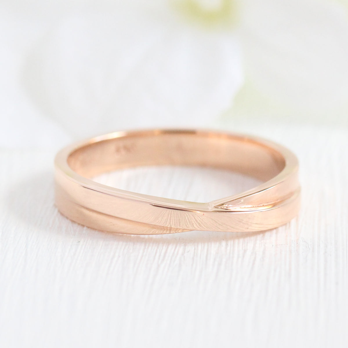 Infinity Knot Wedding Band in Solid 14k Yellow Gold Men's Wedding Ring ...