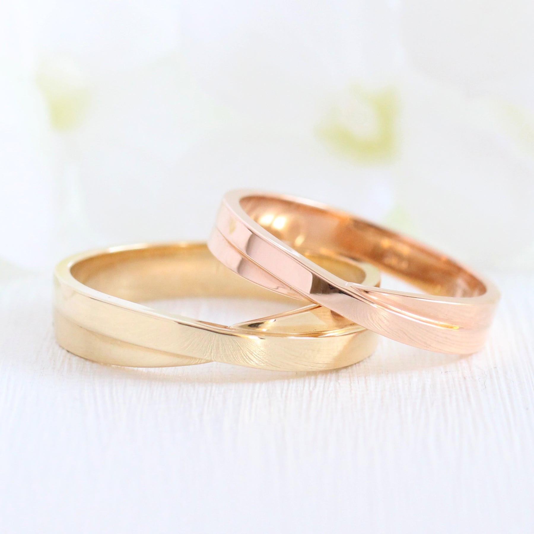 Infinity Knot Wedding Band Rose Gold Infinity Ring Anniversary