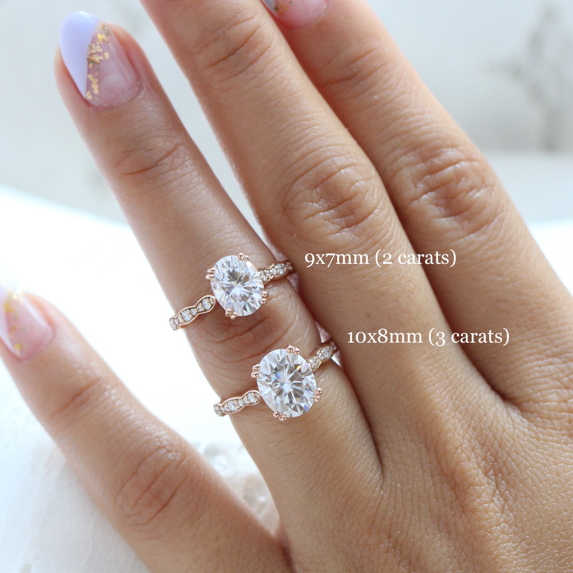 large oval moissanite ring rose gold la more design jewelry