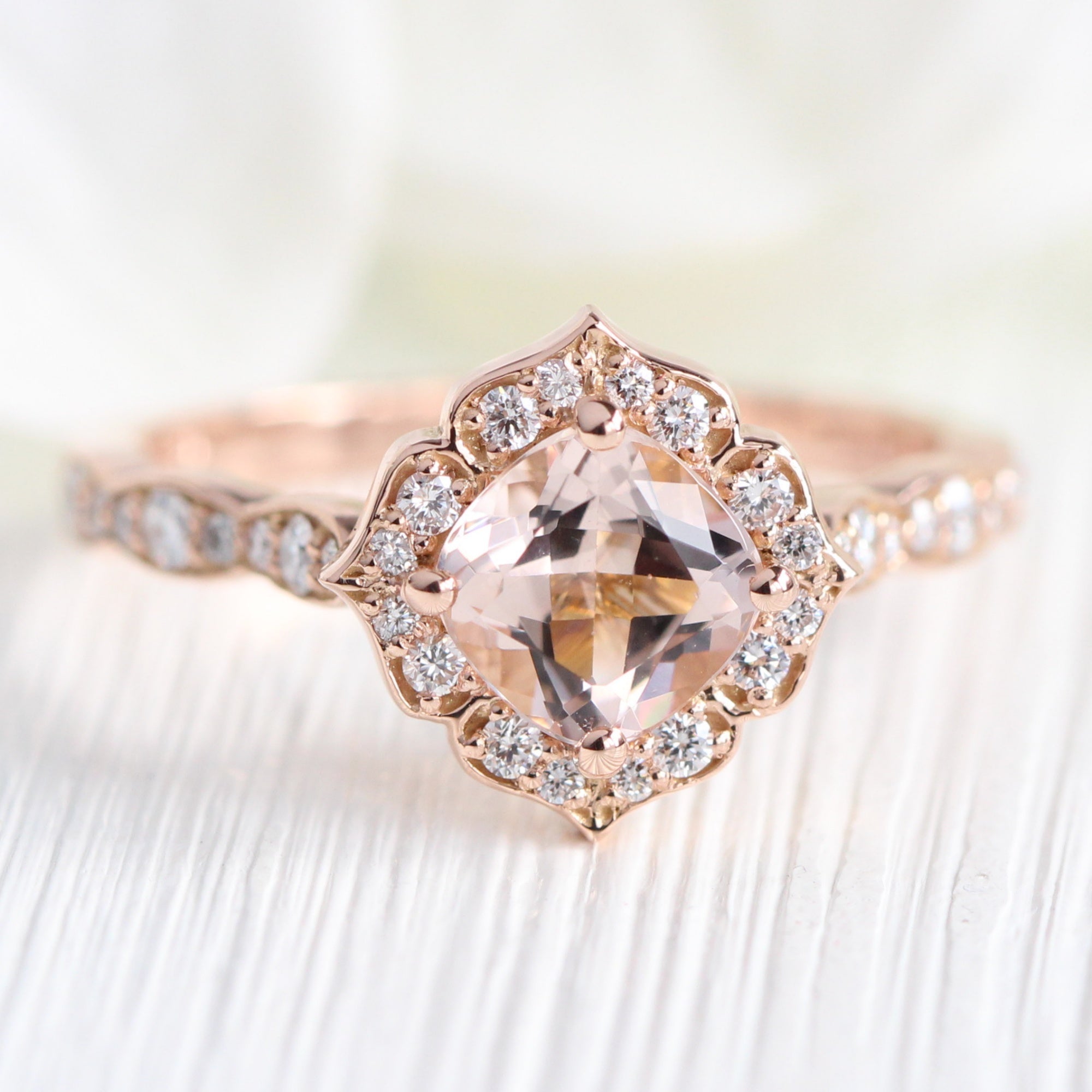 Design your own morganite engagement ring online