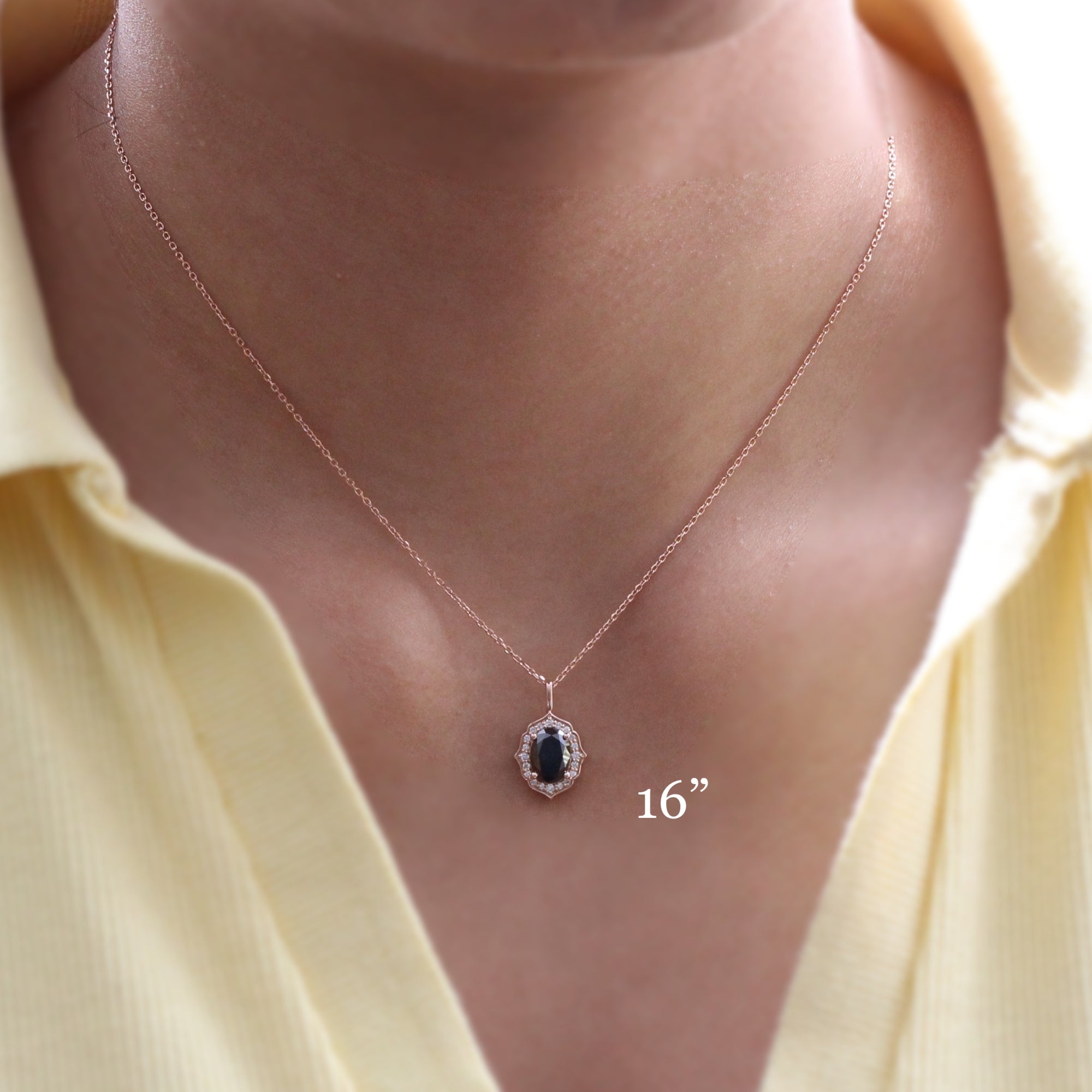oval black diamond necklace rose gold vintage style black diamond drop pendant necklace la more design jewelry